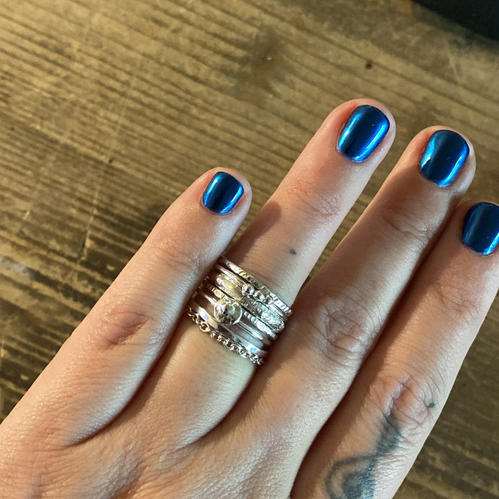 bague argent semainier