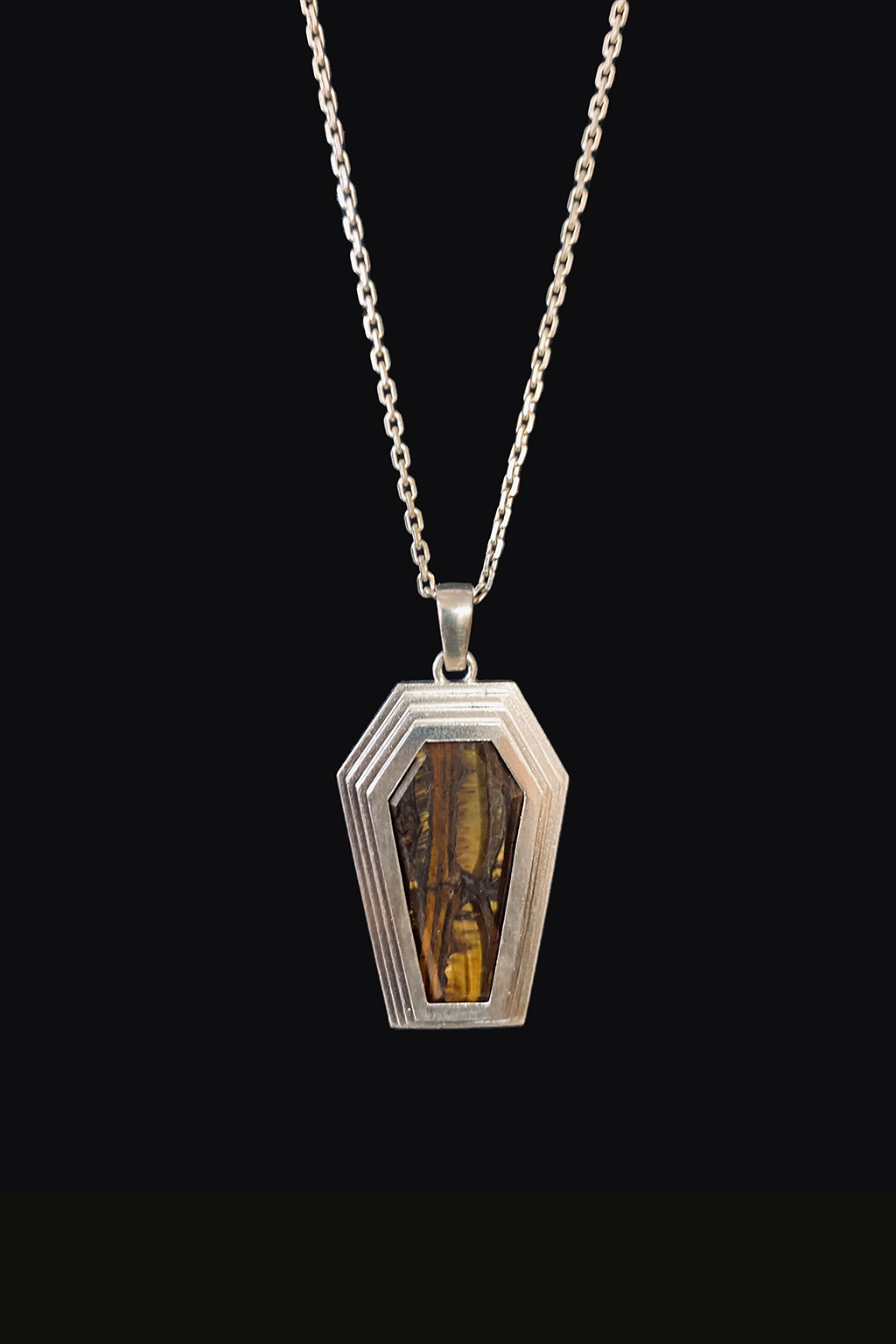 cercueil pendentif argent oeil de fer